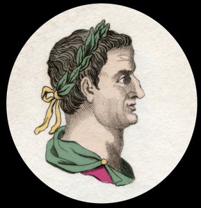 Portrait de Servius Sulpicius Galba (3 av. J.-C.-69 apr. J.-C.), empereur romain. Gravure du 19ème siècle