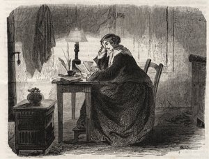 Portrait de Sophie Germain (1776-1831) mathématicienne française - gravure 1860
