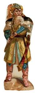 Portrait de Tamerlan (1336-1405) (ou Timur Lang, « Timur le boiteux »). Chromolithographie, fin du XIXe siècle