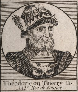 Portrait de Thierry II (587-613) Roi des Francs d