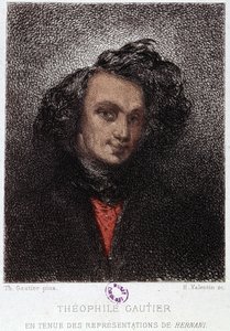 Portrait de Théophile Gautier dans Hernani par Victor Hugo. 19e siècle. - Unknown artist