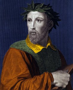 Portrait de Torquato Tasso, dit en français Le Mupe (1544-1595), poète italien, gravure 19ème siècle