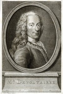 Portrait de Voltaire. Gravure du 19ème siècle. - Unknown artist