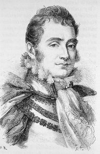 Portrait du Duc de Berry (1778 - 1820). Gravure de la fin du 19ème siècle dans "Histoire de France" par H. Martin