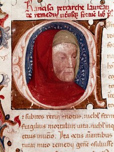 Portrait du poète italien Francesco Petrarca (Pétrarque) (détail)