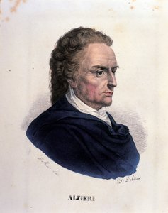 Portrait du poète et dramaturge italien Vittorio Alfieri. Gravure du 19e siècle - Unknown artist