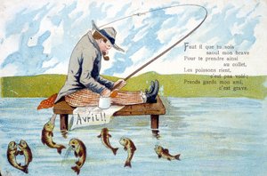 Carte postale pour le 1er avril