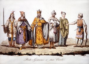 Prêtre Jean et sa cour. Gravure sd début du XIXe siècle