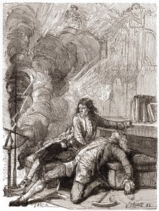 Professeur Georges Guillaume Richmann (1711-1753) mort dans son atelier suite à une expérience avec un électromètre - Unknown artist