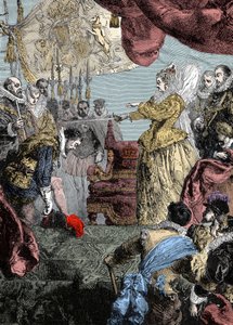 La reine Élisabeth Ire (1530-1603) adoubant Francis Drake (1540-96) - Unknown artist