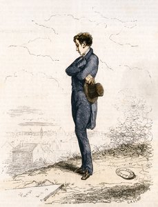 Rastignac reste seul, fait quelques pas dans le cimetière... - Unknown artist