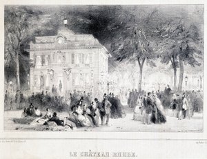 Réception devant le château rouge. - Unknown artist