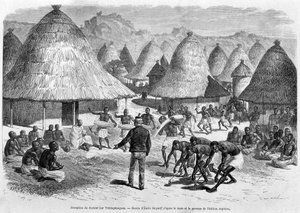 Réception du Dr. Livingstone par Tchitapanngoua - « Le dernier voyage de Livingstone 1866-1873 » dans « Le Tour du Monde », 2ème semestre 1875