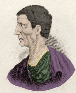 Représentation du politicien romain Lucius Cornelius Sulla (Silla ou Sylla) (138-68 av. J.-C.). Gravure du 19ème siècle. - Unknown artist