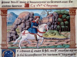 Représentation de Marco Polo à cheval