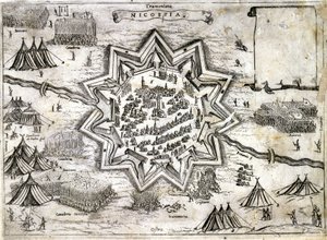 Représentation du siège de Nicosie sur l