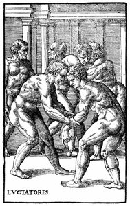 Lutteurs romains - dans "Hieronymi Mercurialis de Arte Gymnastica", édition de Venise - Unknown artist