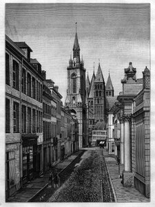 Rue Saint Martin (Abbaye Saint Martin) à Tournai en Belgique en 1882 - Unknown artist