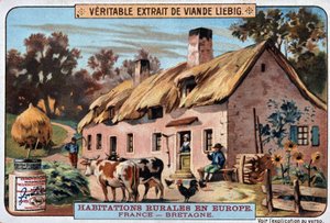 Habitat rural de Bretagne - chromo. Liebig, v. 1895