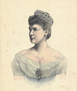 Russie. Grande Duchesse Maria Pavlovna de Russie (1892). Gravure - Unknown artist