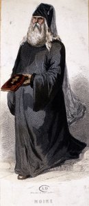 Moine orthodoxe russe. Gravure - Unknown artist