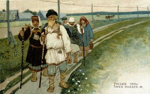 Voyageurs russes à pied au XIXe siècle
