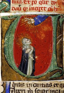 Sainte Catherine de Sienne (1347 - 1380) miniature du 15ème siècle. Biblioteca nazionale Braidense. Milan