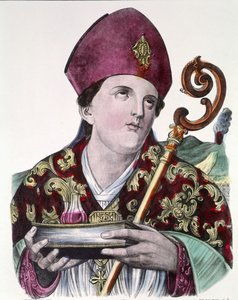 Saint Gennaro ou Saint Janvier, patron de la ville de Naples, tenant dans ses mains l