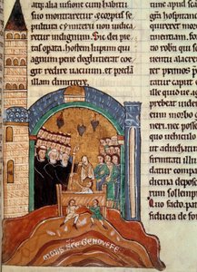 Saint Hugues de Cluny sauvant un mort à Paris - Unknown artist