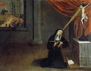 Sainte Rita recevant les stigmates - Unknown artist