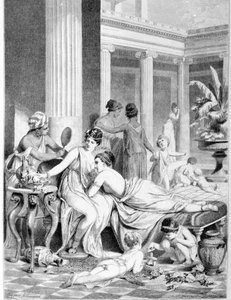 Sapho (Sappho) et ses compagnons.