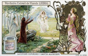 Scène de la Divine Comédie de Dante - Chromo. Liebig, fin XIXe siècle
