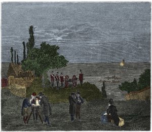 Expérience scientifique : le calcul de la vitesse du son, par Humboldt, Louis-Joseph Gay-Lussac, Bouvard, Prony et Mathieu - Unknown artist
