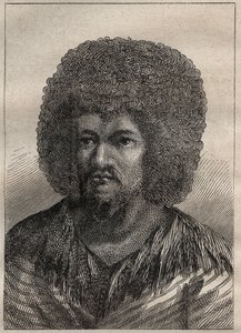 Deuxième voyage (1772-1775) du capitaine James Cook (1728-1779) : portrait de O-Too (O Too), roi de Tahiti - illustration tirée de « Les grands marins du XVIIIe siècle » - Unknown artist
