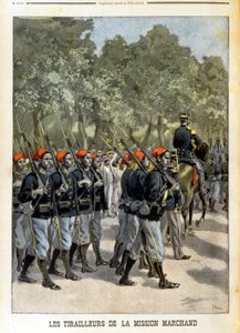 Tirailleurs sénégalais de la Mission Marchand à Paris - dans « Le petit journal » du 23/07/1899