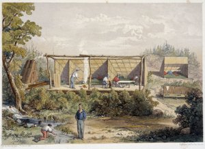 Camp de colons au Canada - Unknown artist