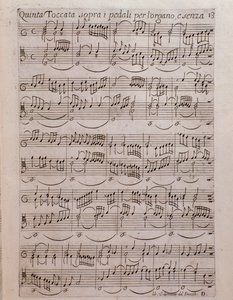 Page de partition du Deuxième livre de toccates par Girolamo Frescobaldi - Unknown artist