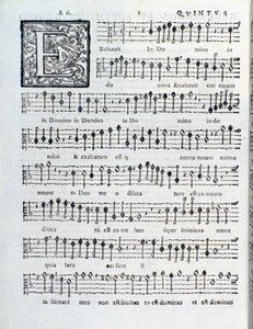 Page de partition du deuxième livre de Sacrae symphoniae par Giovanni Gabrieli