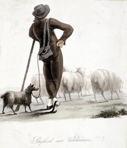 Berger près de Valenciennes - aquarelle