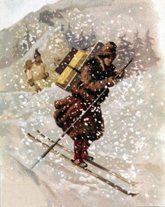Skieur. Chromo