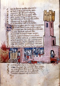 Chanson de geste : scène de combat près d