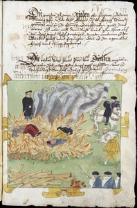Sorcières - Le bûcher de trois sorcières à Baden le 4 novembre - Unknown artist