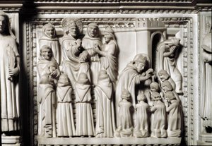 Arche de Saint Augustin avec les reliques du saint (détail) - Unknown artist