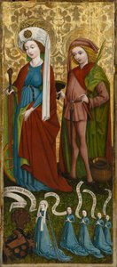 Sainte Catherine et Saint Vitus avec Anna von Freiberg et ses filles
