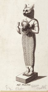Statue de la Déesse de la Danse, Bastet à tête de chat (Égypte ancienne). déesse dans la religion égyptienne antique - Unknown artist