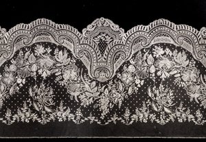 Volant : application de Bruxelles, sur tulle. Second Empire - Unknown artist