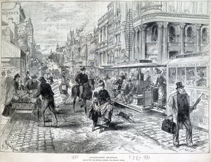 Scènes de rue, Collins Street à Melbourne en 1889 - Unknown artist