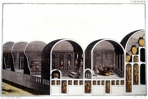 Les thermes de Caracalla à Rome. Gravure du début du XIXe siècle.