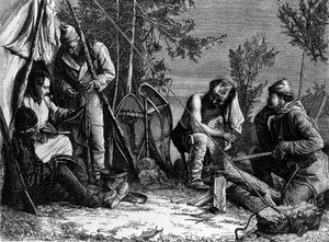La vie des trappeurs (chasseurs professionnels) au Canada : le camp