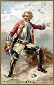 Le Marquis de Montcalm de Saint-Véran (1712 - 1759), général français. Chromolithographie du XIXe siècle.